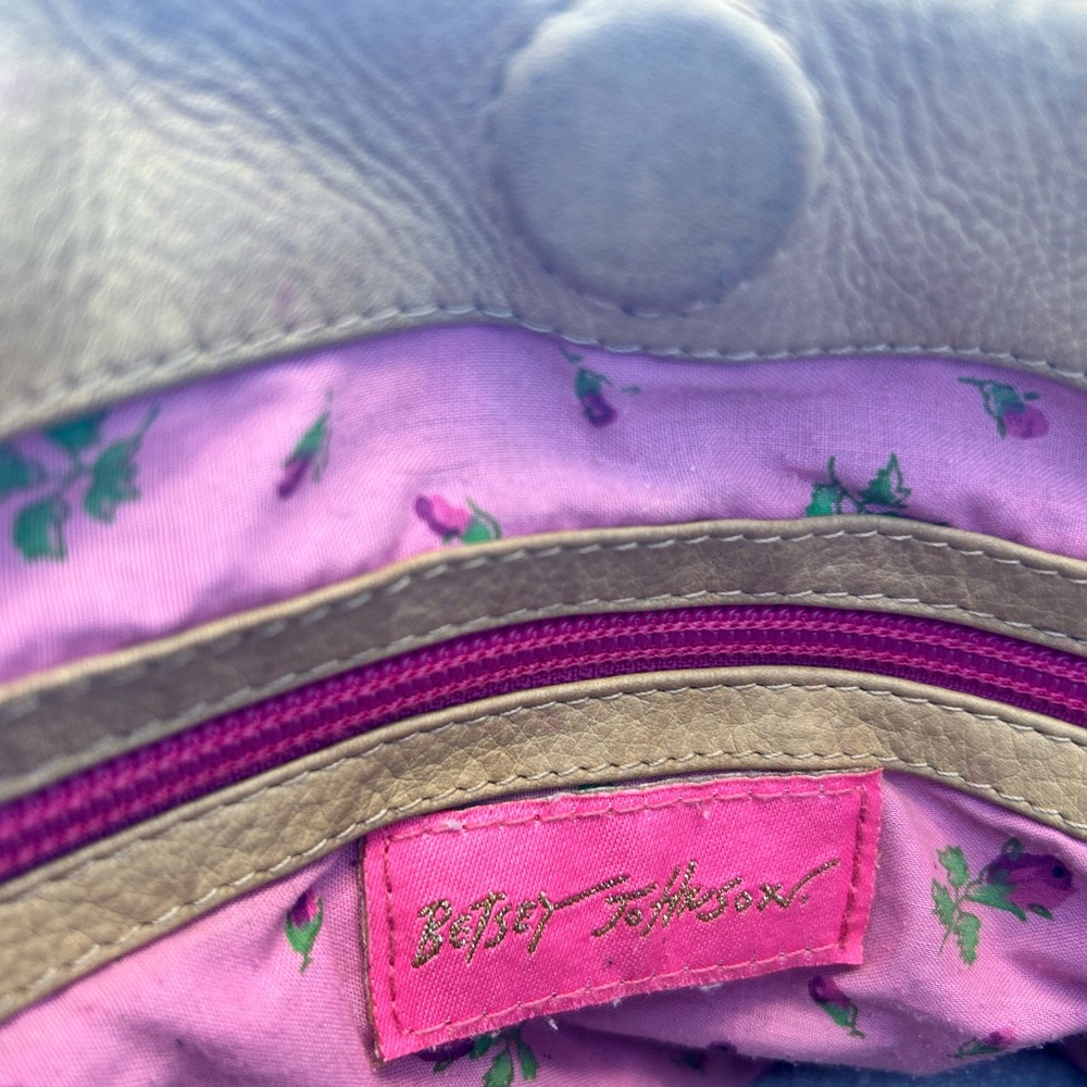 Betsey Johnson Beige Hobo Bag with Black Studs - Picture 6 of 8